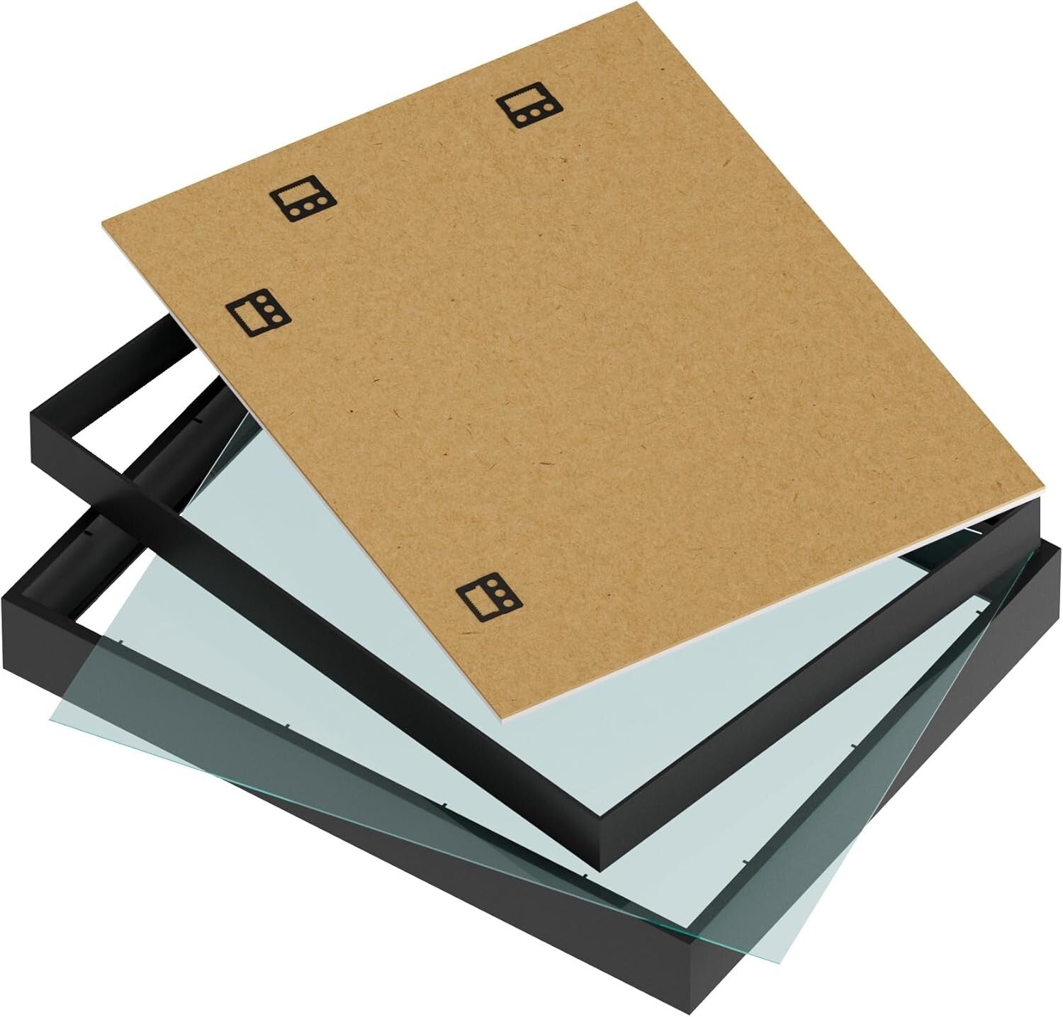 Elegant 16x20 Shadow Box Frame in Black with Shatterproof Plexiglass Cover