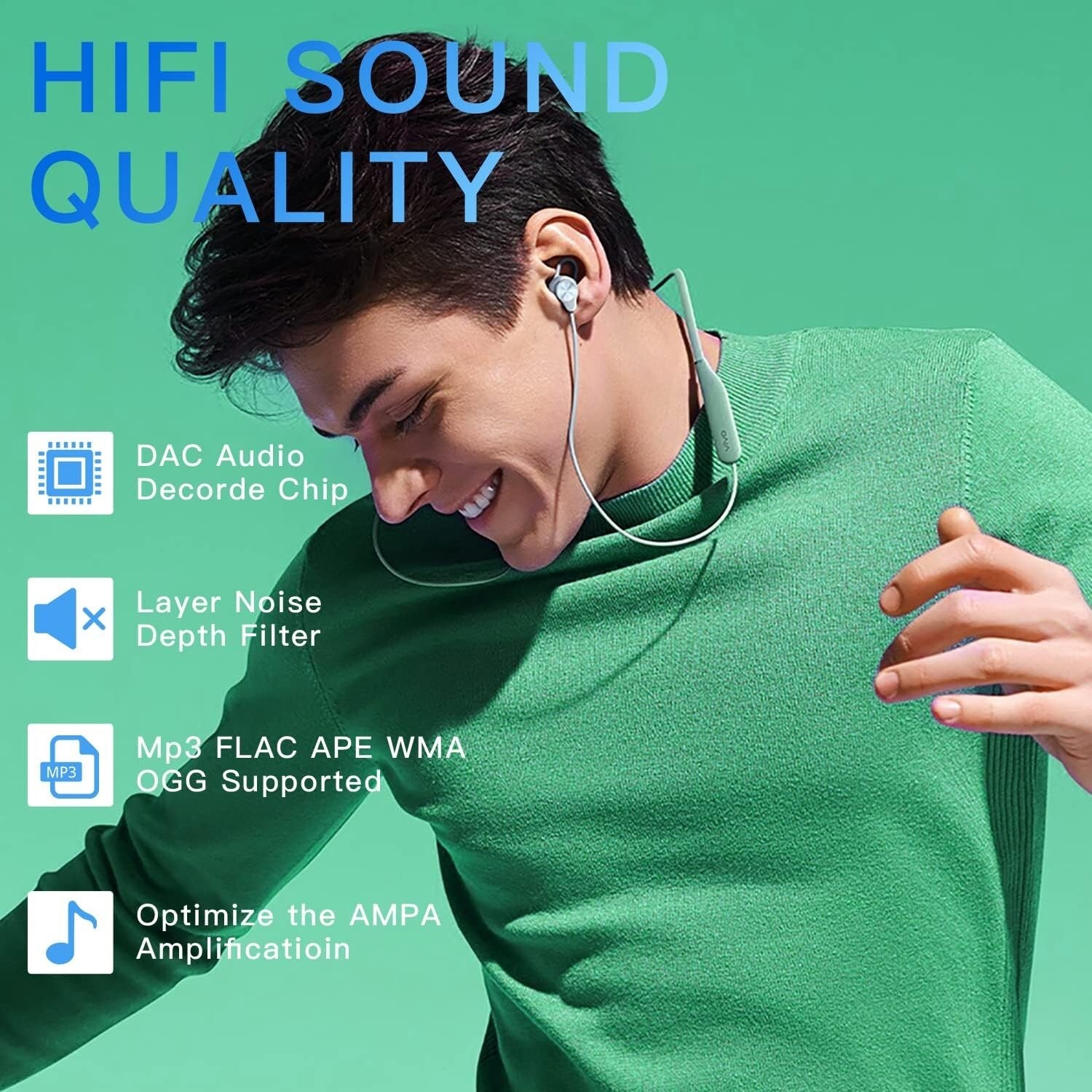 Portable 128GB MP3 Player with Bluetooth 5.2 & Built-in HD Speaker – Great Gift!