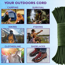 Load image into Gallery viewer, Survival-Grade 1000ft Nylon Rope - Perfect for Outdoor Gear &amp; Craft Projects