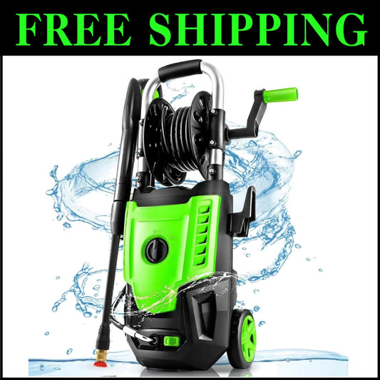Compact 4800 PSI Electric Pressure Washer - Perfect for Car Washing & Patios