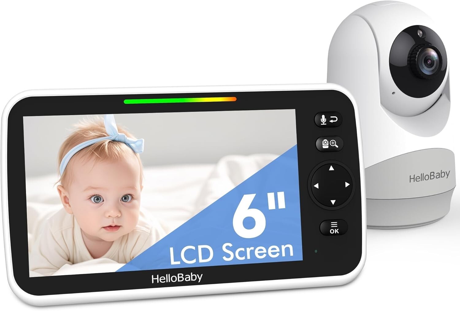 Video Baby Monitor with 6” IPS Screen & 4000mAh Battery - Ultimate Safety