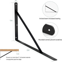 Load image into Gallery viewer, Durable Metal Shelf Support Brackets - 16 Pack, 22x12" for Maximum Organization