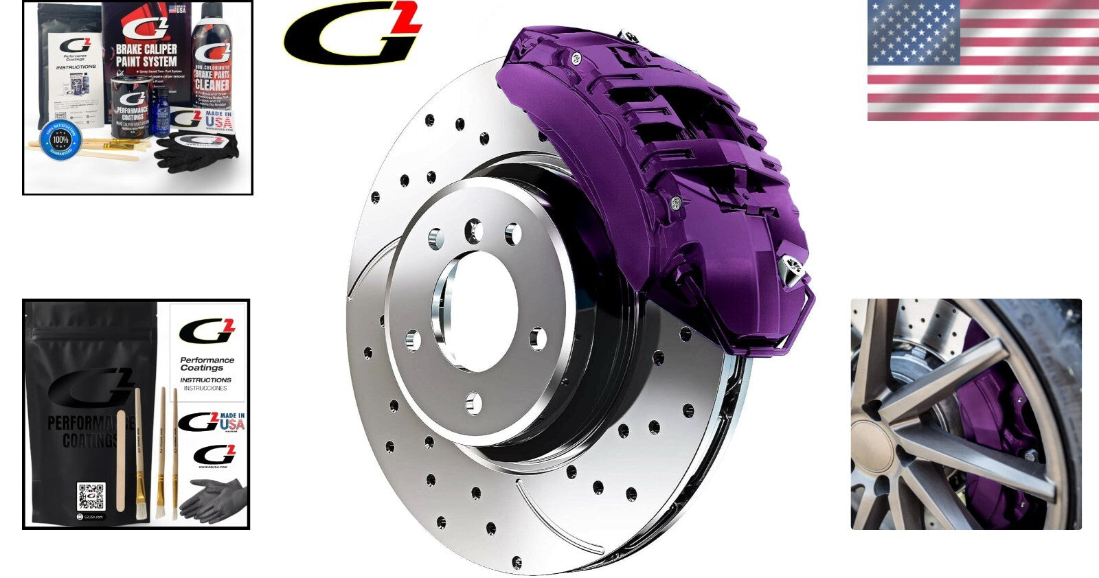 Wear Resistant High Gloss Brake Caliper Paint - 980°F Epoxy System in Purple