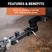 Load image into Gallery viewer, Carbon Steel 2-Inch Hitch Adapter - Adjusts 4-In for Trailer &amp; Vehicle Leveling