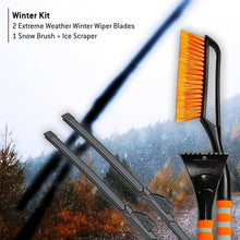 Load image into Gallery viewer, Premium Winter Wiper Blade Set (26" + 18") with Ice Scraper for Clear Visibility