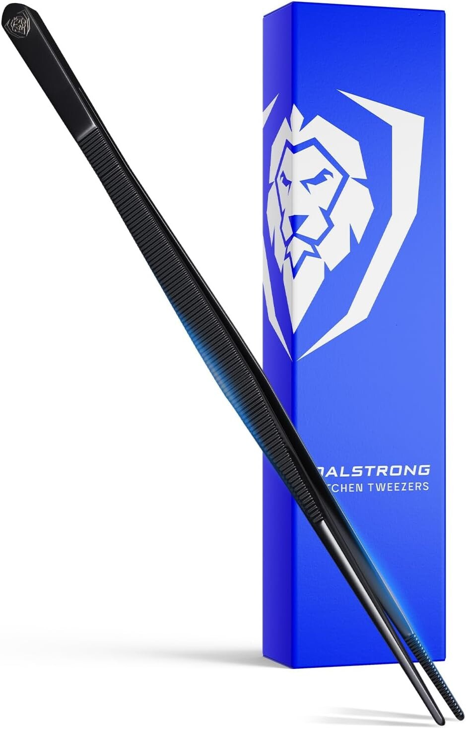 12'' Stainless Steel Tongs with Micro-Teeth Grip for Precision Cooking