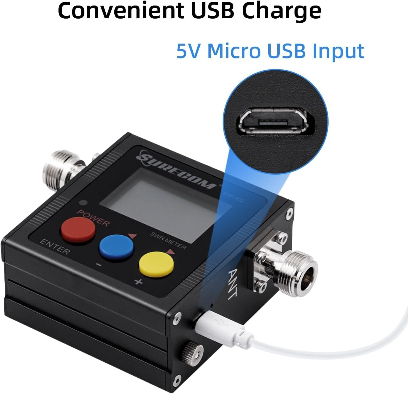 Digital SWR Meter with 120W Power Range & Rechargeable Battery - Essential Tool
