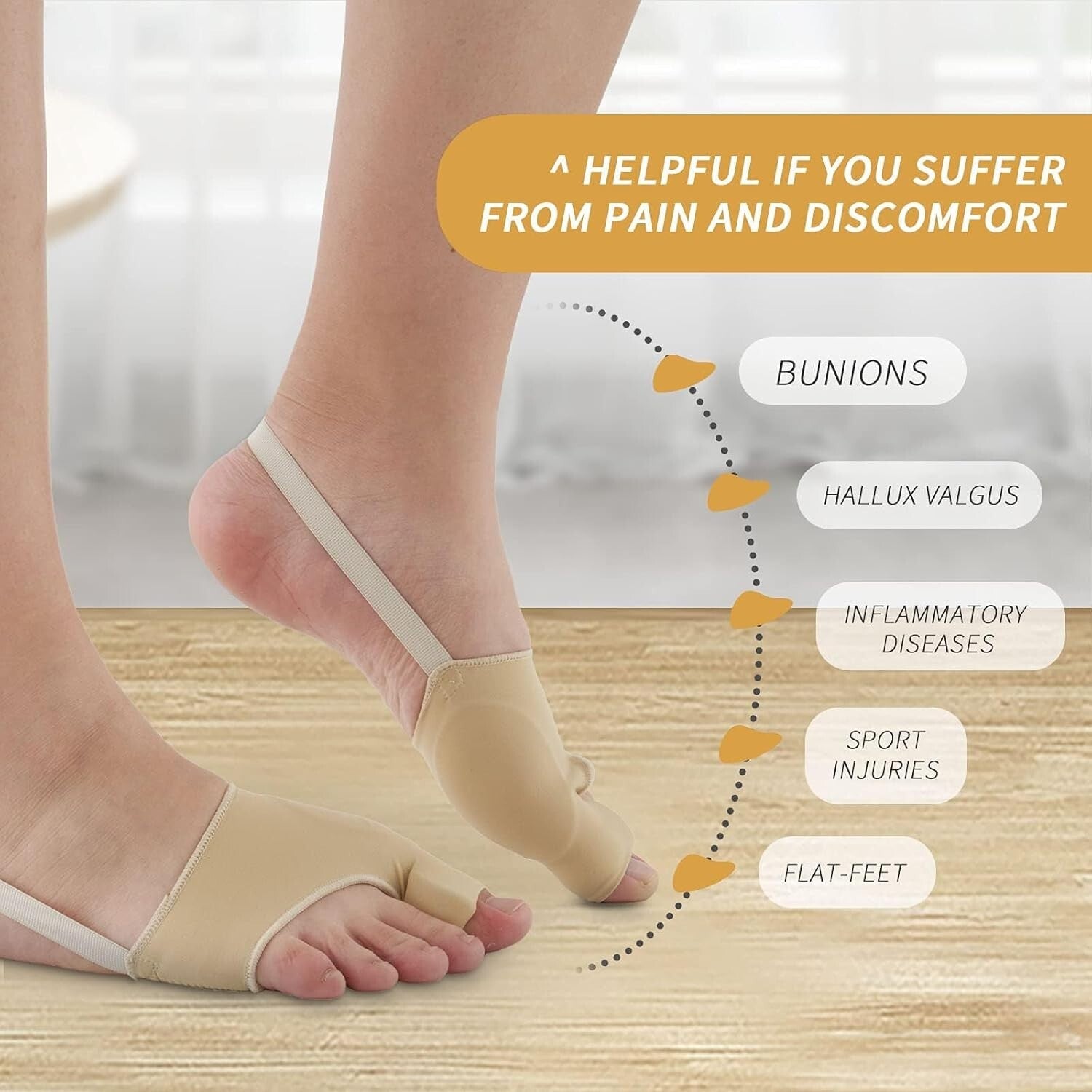 Breathable Bunion Splint for Men & Women - Effective Hallux Valgus Pain Relief