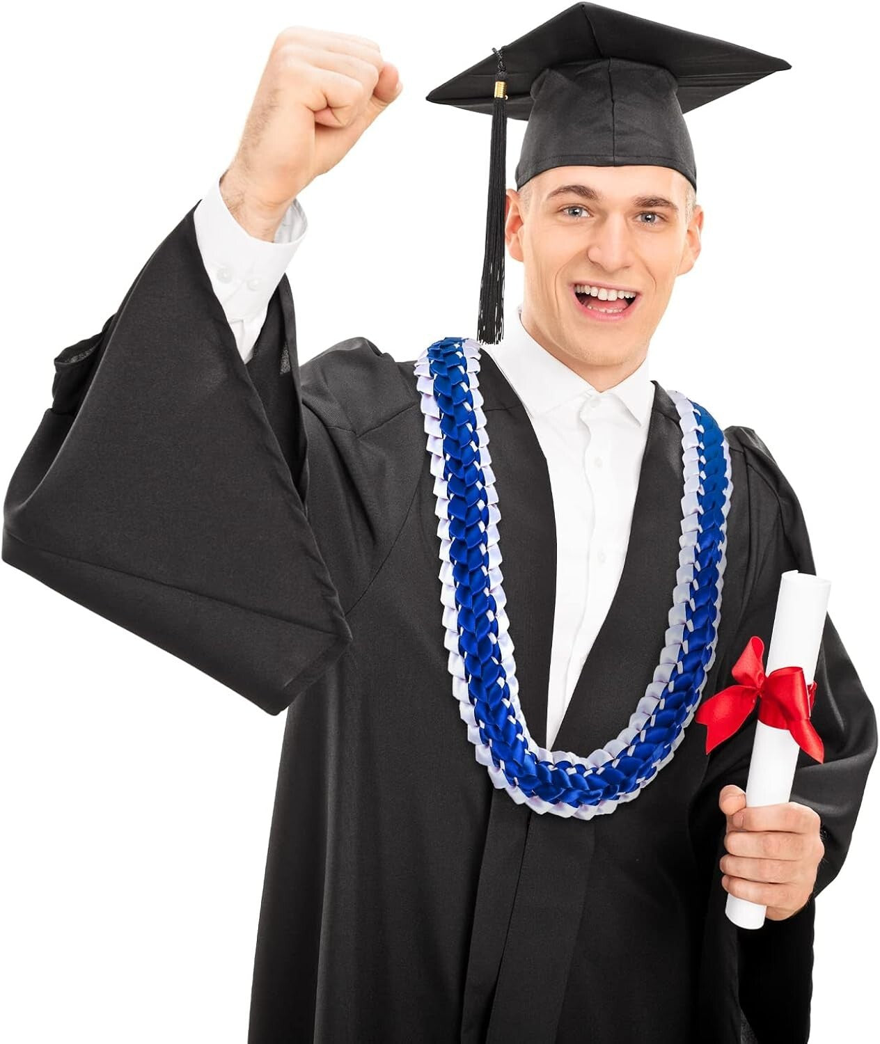 Customizable 2025 Graduation Lei | Vibrant, Handmade Double Braided Necklace