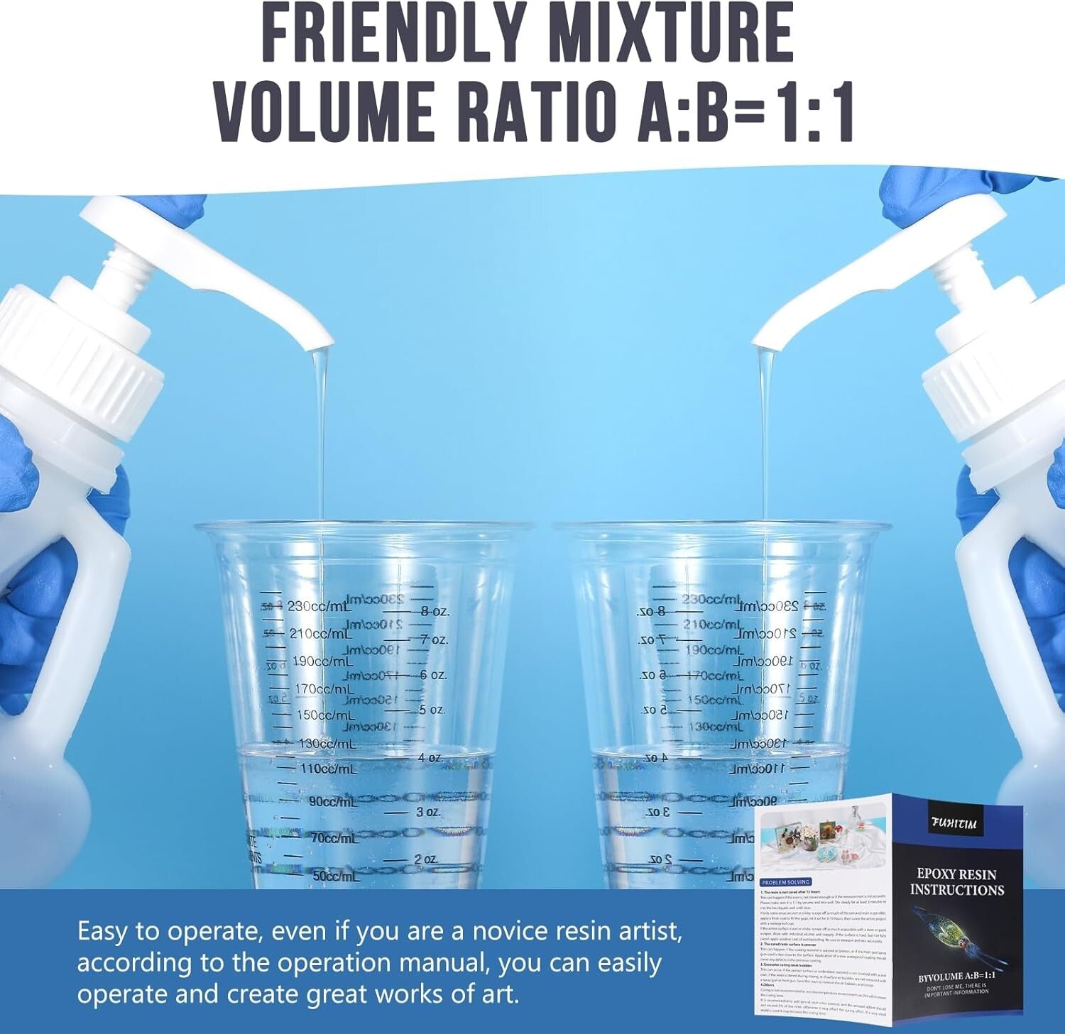 Easy Mix 4 Gallon Crystal Clear Epoxy Resin - Ideal for Jewelry, Coasters & More