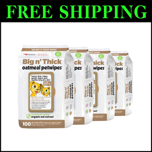 Gentle Organic Pet Wipes - 400 Count for Dogs & Cats, Perfect for Face and Ears