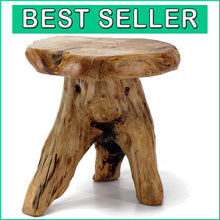 Load image into Gallery viewer, Compact 14" Tree Stump Stool with Unique Shape - Ideal Plant or End Table