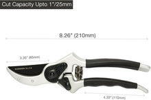 Load image into Gallery viewer, Lifetime Guarantee Bypass Pruning Shears - Ergonomic, Japanese Steel &amp; Teflon...
