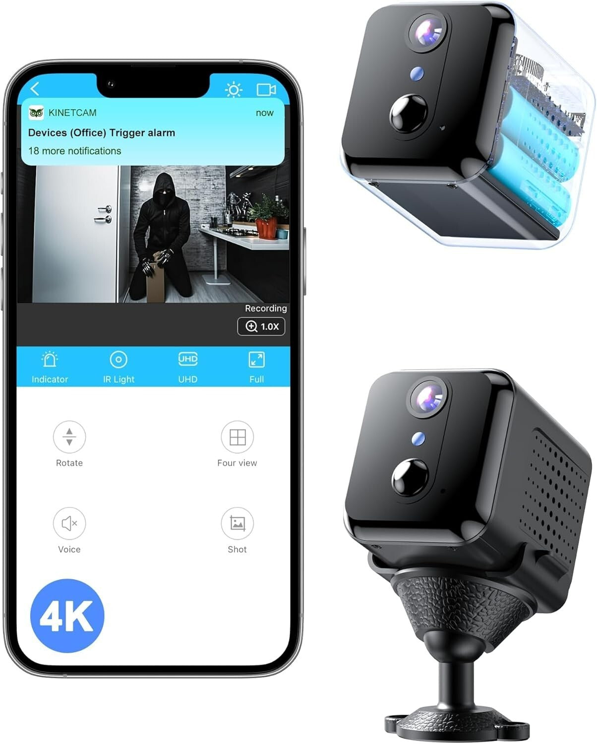 Wireless Indoor Security Camera - High-Definition, App-Controlled & Portable