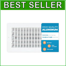 Load image into Gallery viewer, Durable Aluminum Air Vent Deflector with Adjustable Blades - 13-5/8" Overall
