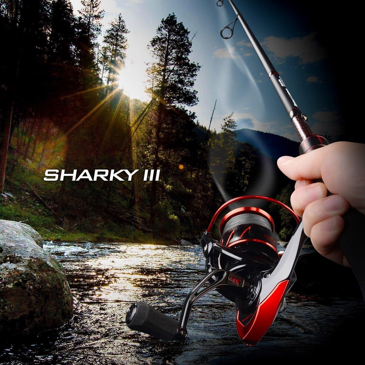 Sharky III Carbon Fiber Fishing Reel - 39.5 lbs Max Drag - Ambidextrous Spinning