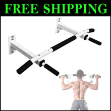 Load image into Gallery viewer, Compact Wall Mounted Pull Up Bar with Multi-Grip Options - Home Workout