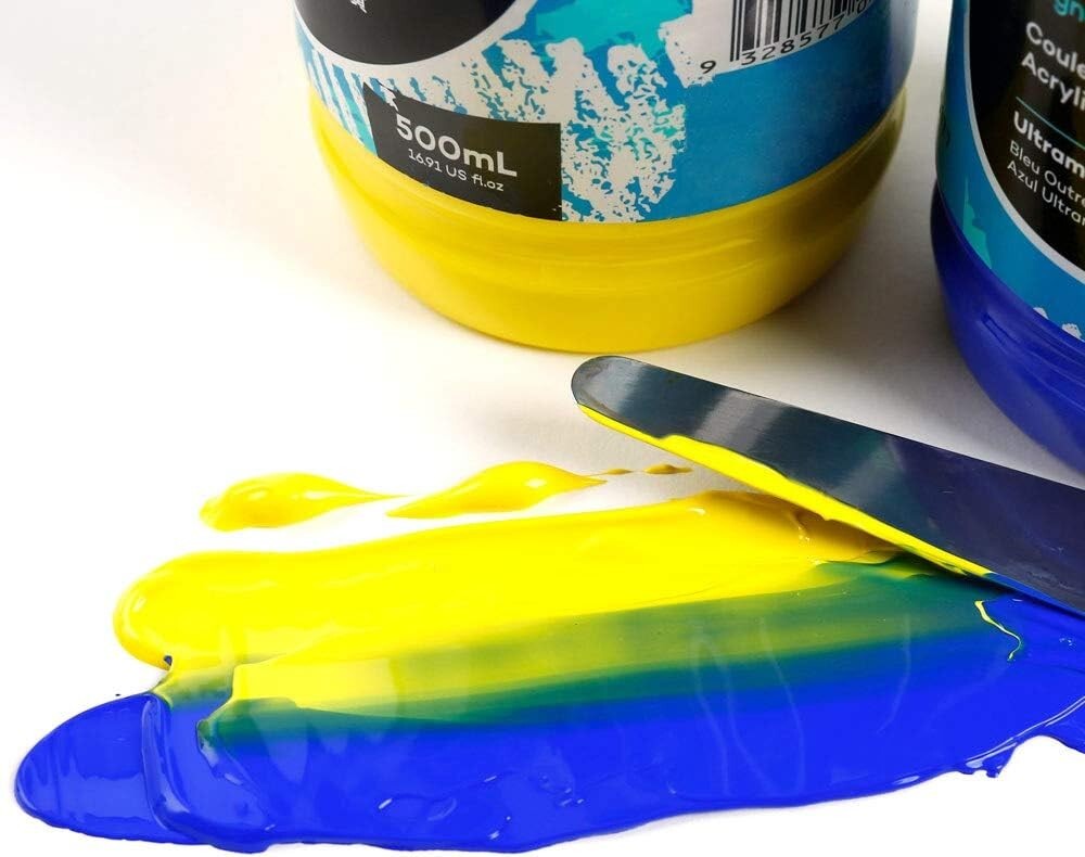 Artists’ Dream: 12 Semi-Matte Fast-Drying Acrylic Paints, 500ml Bottles