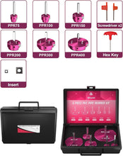 Load image into Gallery viewer, Versatile Aluminum PVC Pipe Reamer Kit with Carbide Inserts - 6 Sizes Included