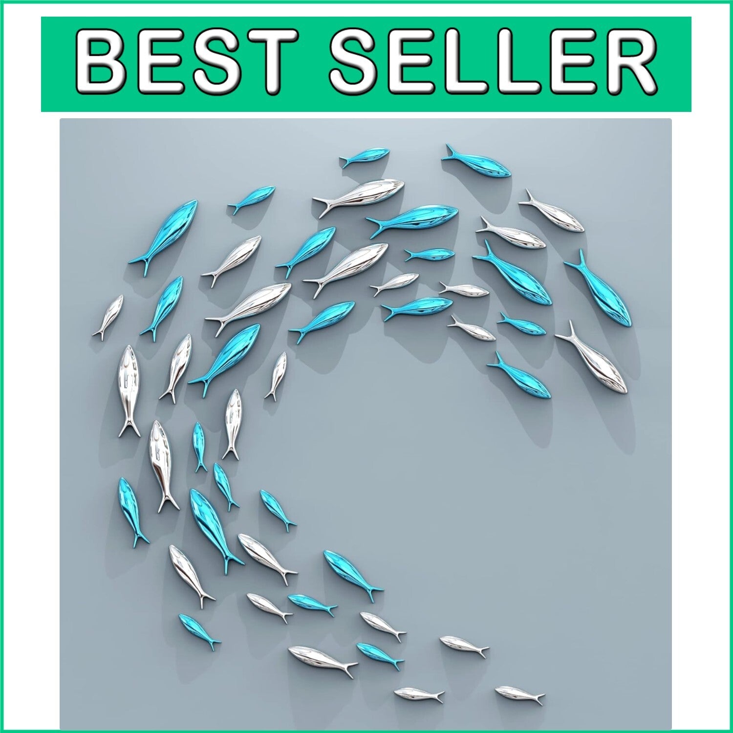 Vivid Nautical Wall Decor: DIY 12-Piece Fish Sculpture for Stylish Spaces