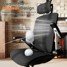 Load image into Gallery viewer, Multi-Functional Ergonomic Chair with Flip-Up Arms - Ideal for Tall Users