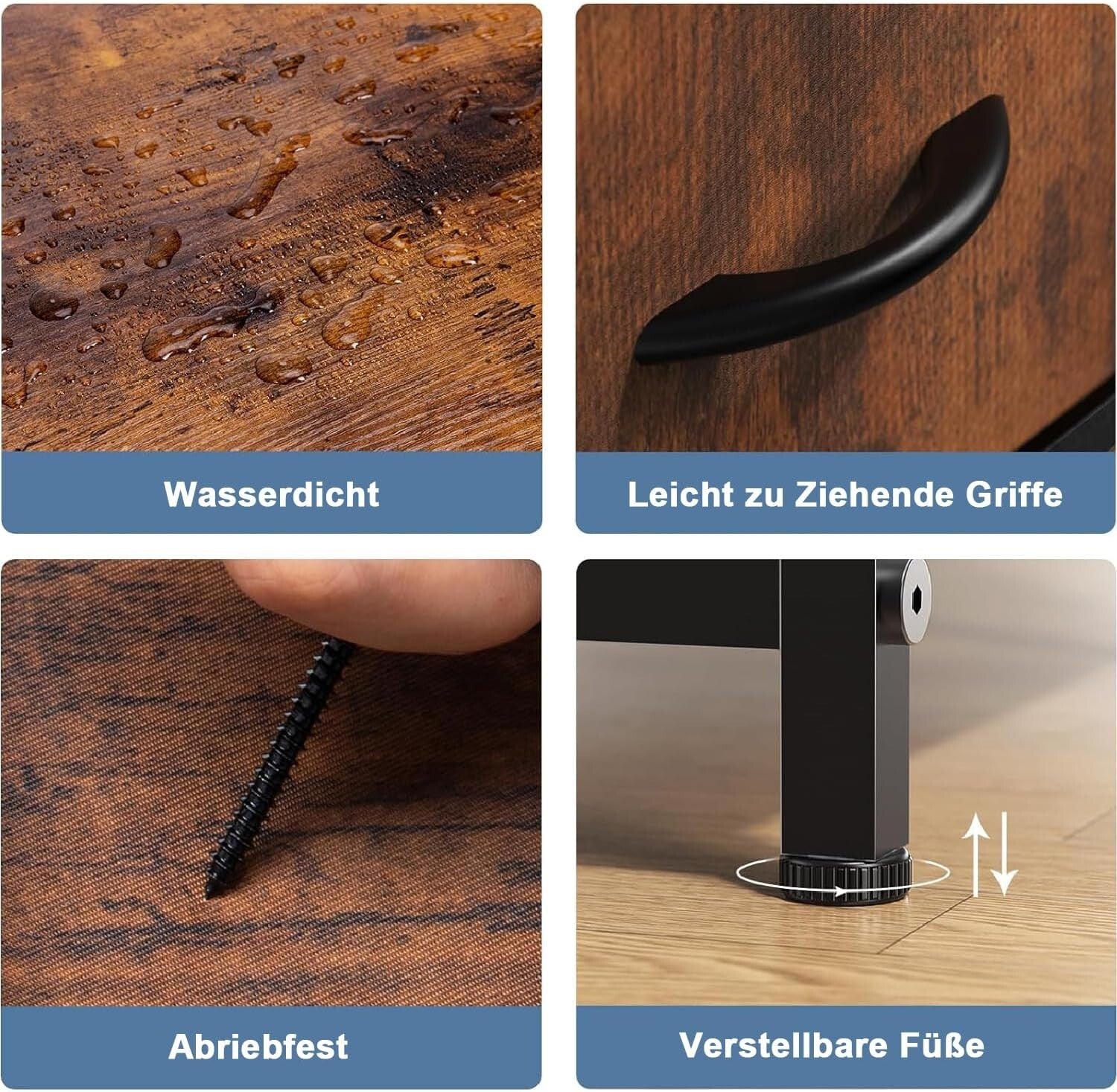 Compact 8-Drawer Storage Tower - Lightweight and Durable Bedroom Organizer