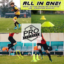 Load image into Gallery viewer, Speed Agility Ladder with Adjustable Hurdles and Jump Rope for Sports Training