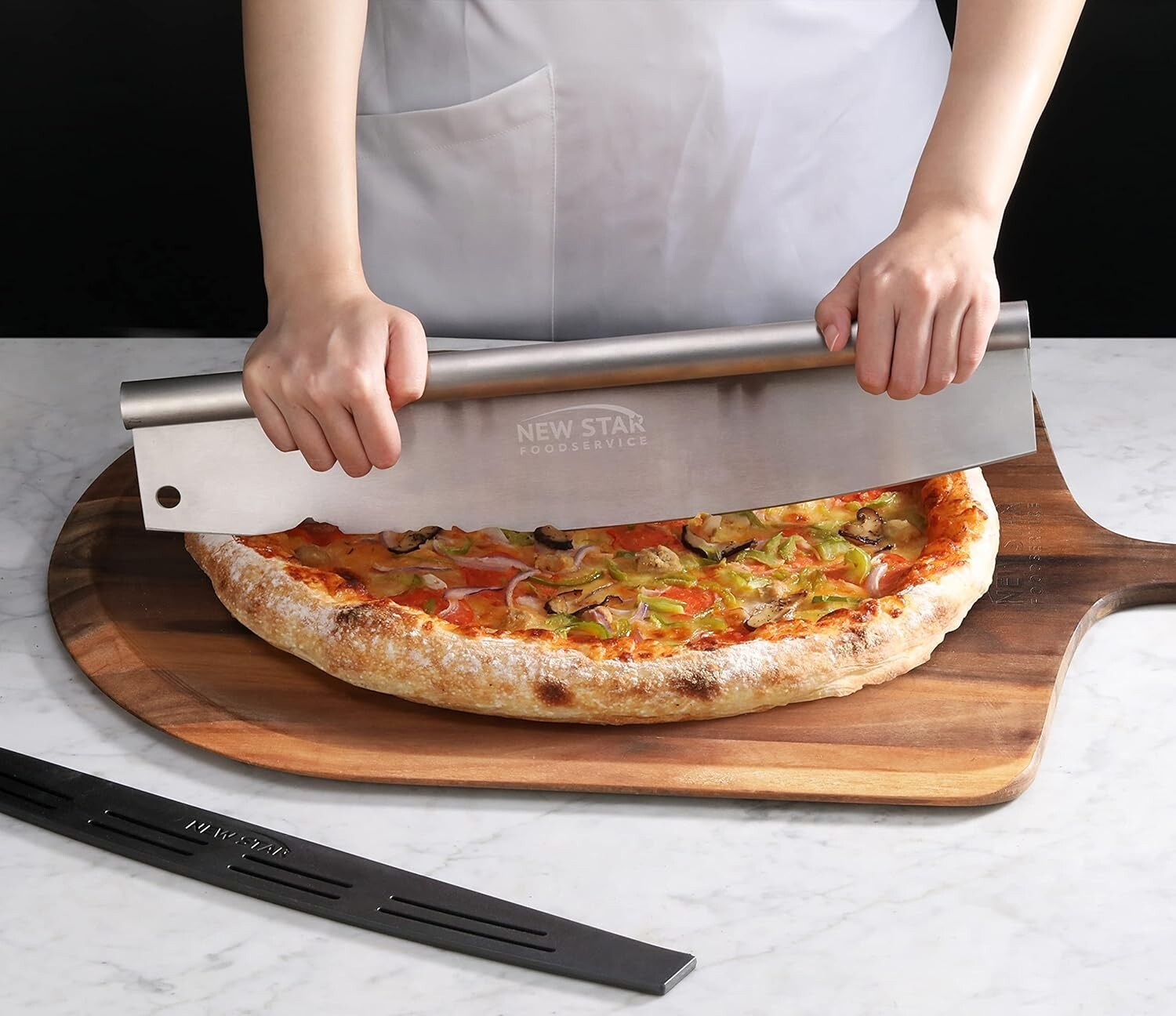 Robust 30-Inch Pizza Cutter and Peel Combo - Ideal for Home and Professionals