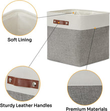 Load image into Gallery viewer, Elegant 13-Inch Foldable Linen Storage Cubes - 4 Pack for Stylish Organization