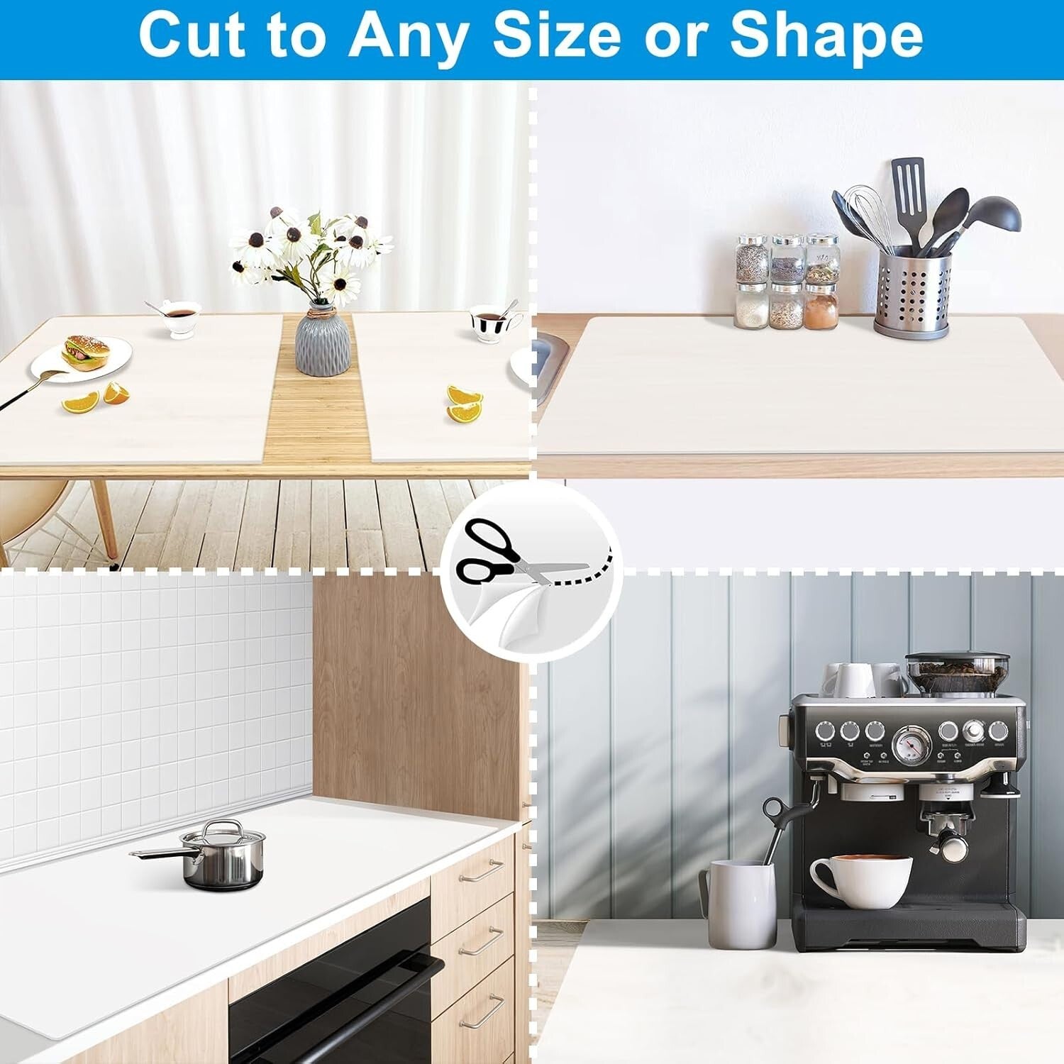 Durable Non-Slip Kitchen Silicone Mat 78.74" - Ideal for Countertop Protection