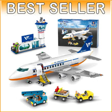 Load image into Gallery viewer, Ultimate 21-Inch LED Airplane Building Toy with 901 Pieces for Imaginative Play