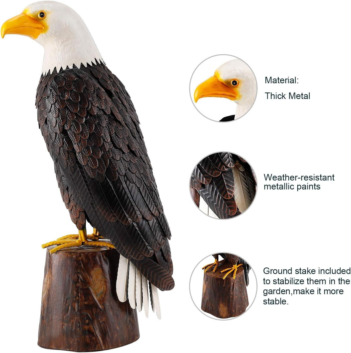 American Liberty Handcrafted Eagle Sculpture - Ideal Gift for Any Occasion