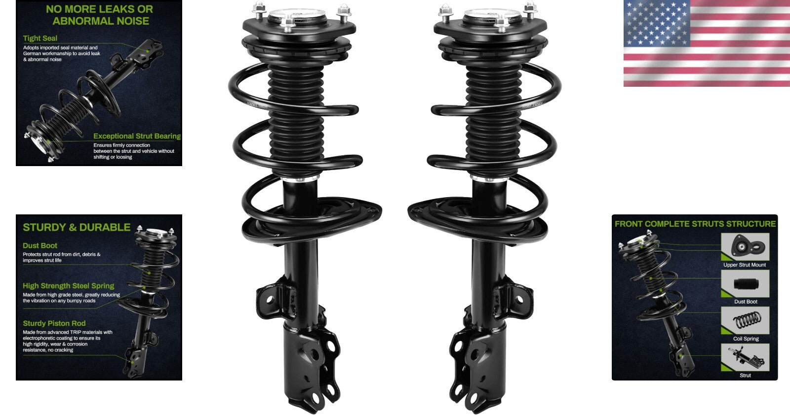 All-in-One Front Strut Set for 2006-2012 RAV4 - Safety & Performance Boost