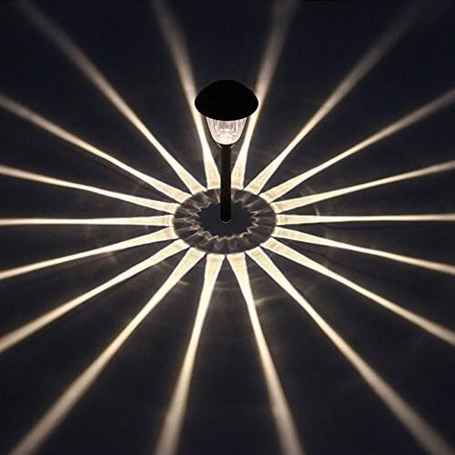 Elegant 8-Pack Solar Outdoor LED Pathway Lights in Matt Black Stainless Steel