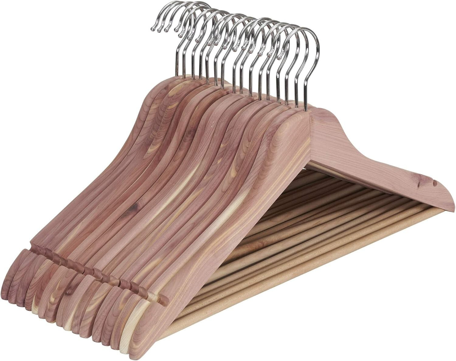 Maximize Closet Space with 16 Durable Cedar Wood Hangers – Eco-Friendly Luxury
