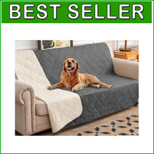 Load image into Gallery viewer, Waterproof Dog Bed Cover with Anti-Slip Back - Luxury Pet Blanket in Dark Grey