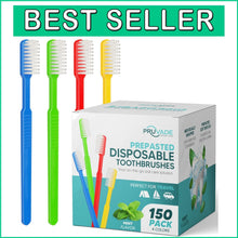 Load image into Gallery viewer, Essential 150 Count Disposable Toothbrush Set - Waterless Mint Flavor for Travel