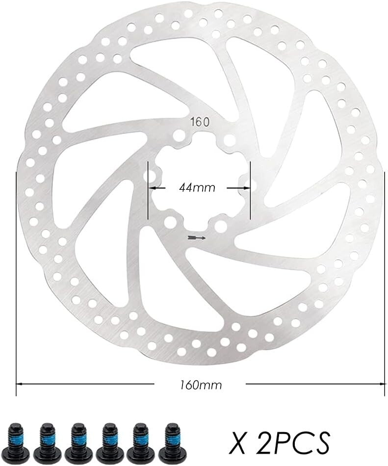 Adjustable Hose 4-Piston MTB Hydraulic Brake Set - Complete with Floating Discs