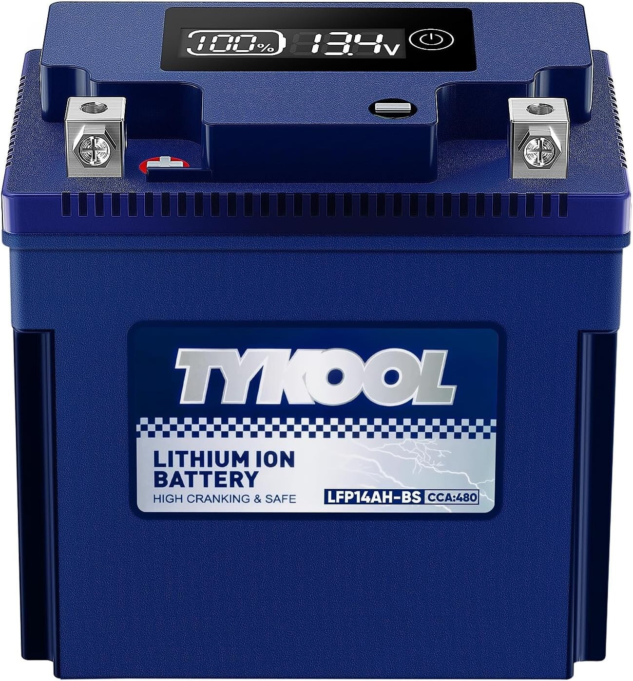 High-Performance 12V 8Ah LiFePO4 Lithium Battery for ATV & Motorcycle - 480CCA