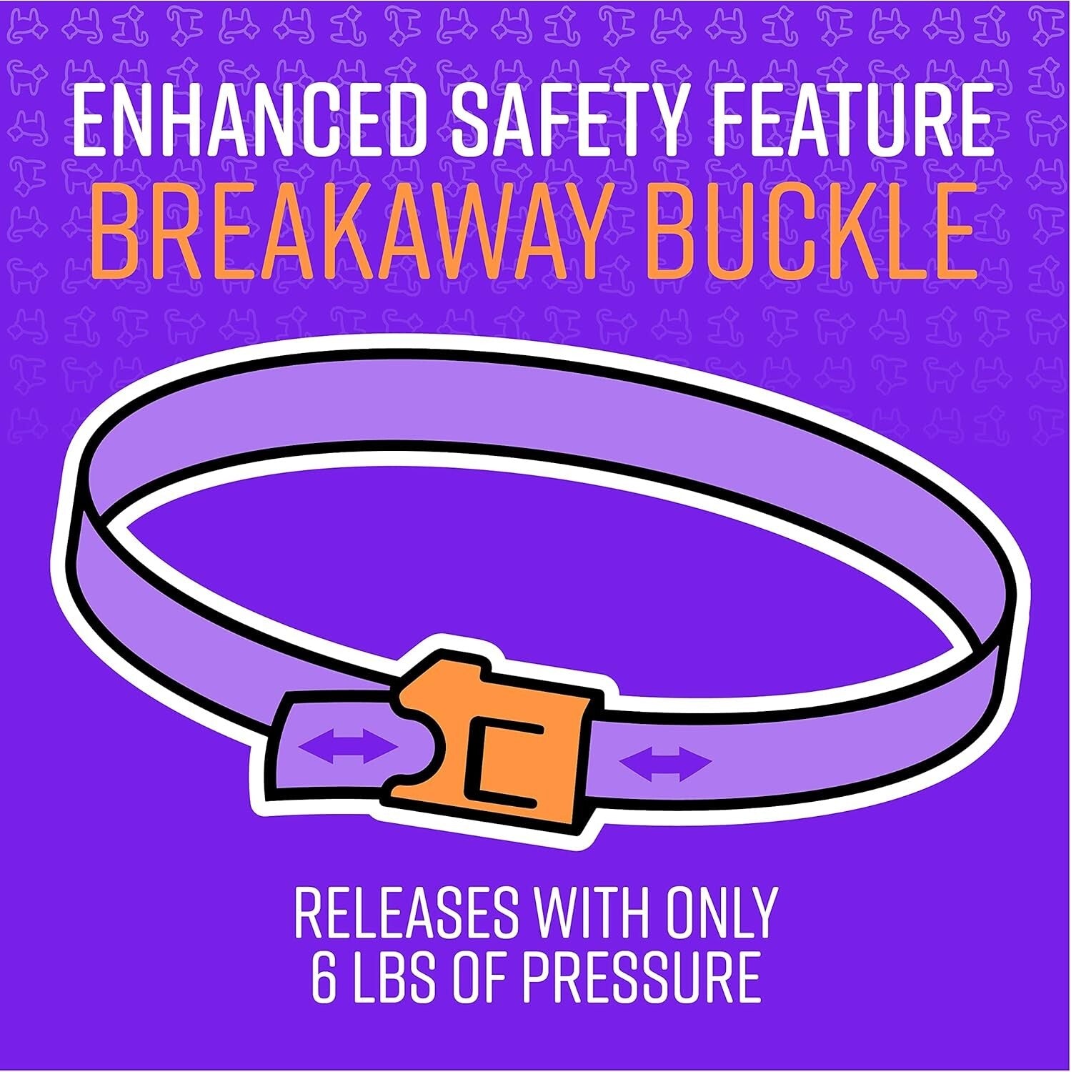 Purple Calming Collar for All Cats - Reduces Stress & Unwanted Behavior, 3 Count