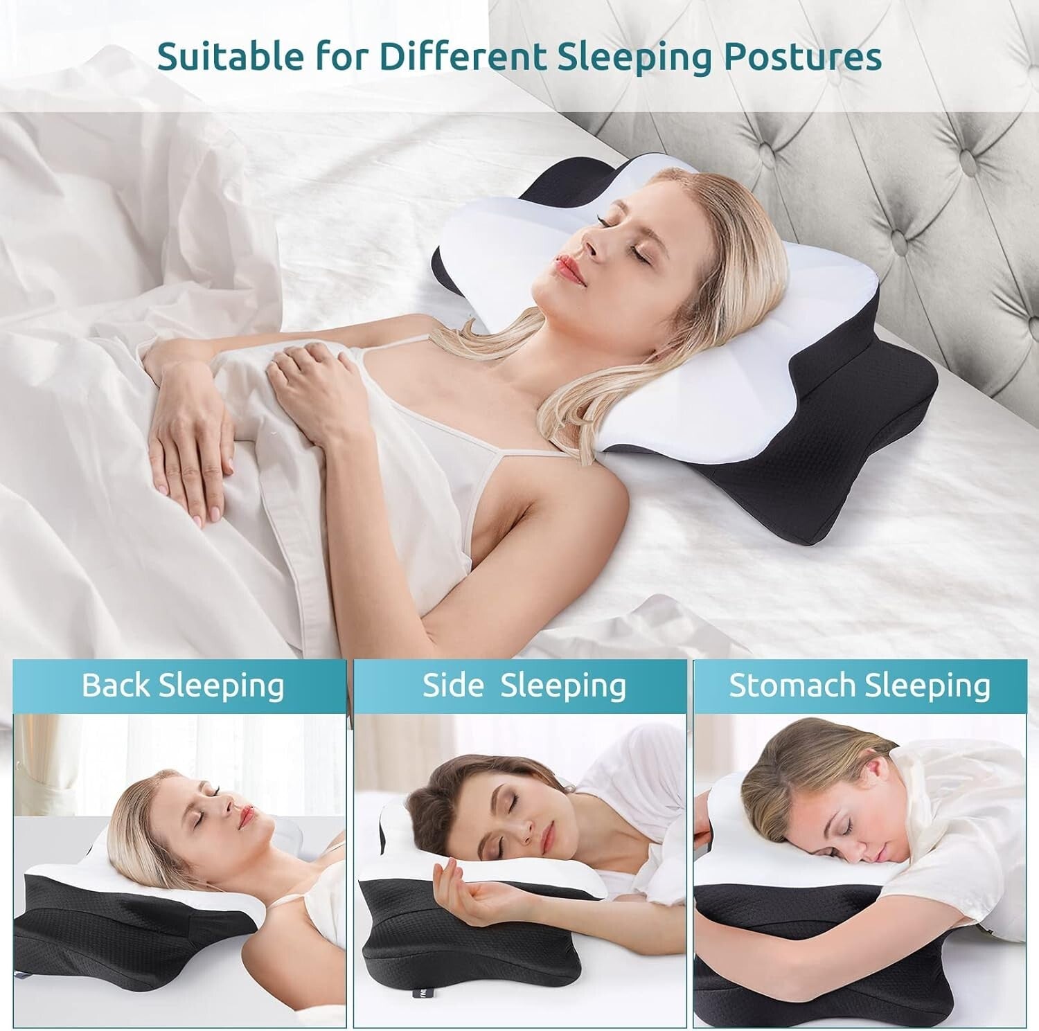 Cervical Memory Foam Pillow - Ergonomic Neck & Shoulder Support for All Sleepers