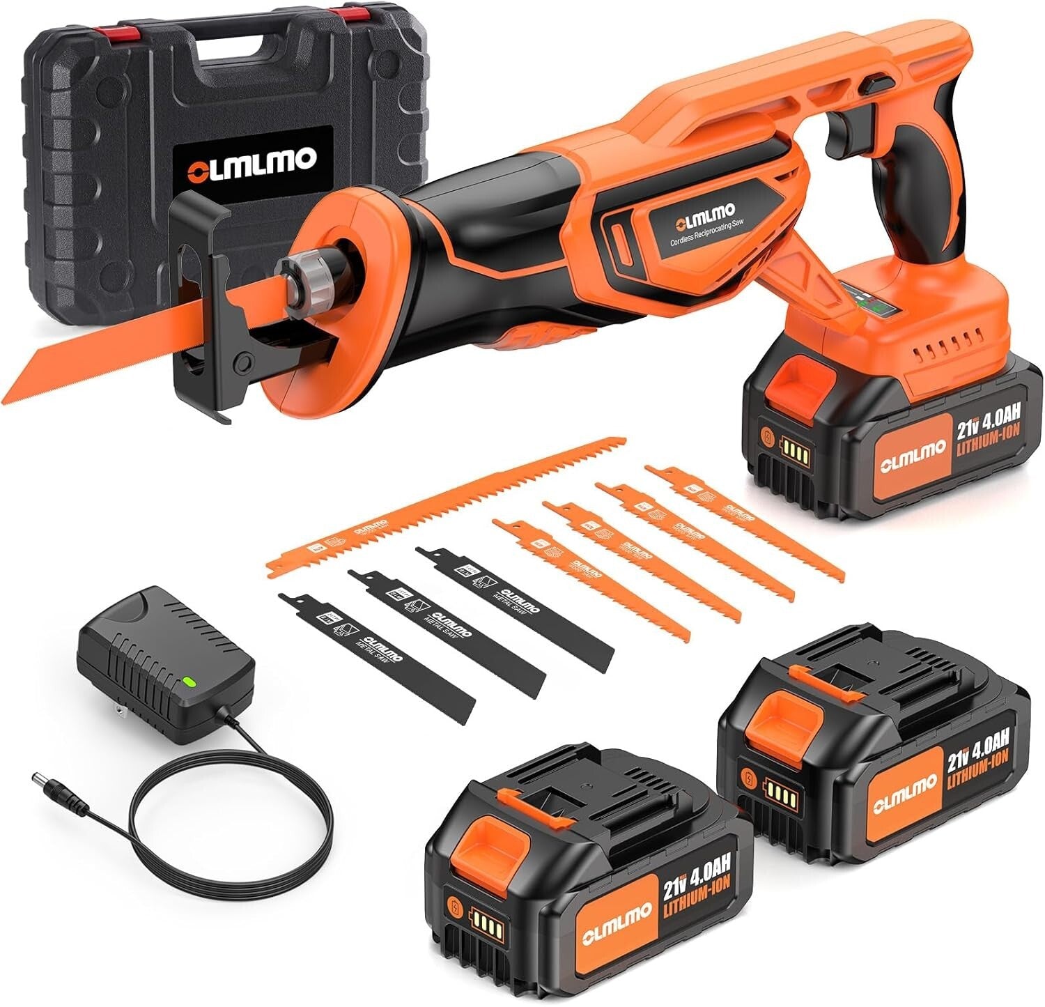 Effortless Cutting with Cordless Brushless Saw: Includes 8 Blades & Fast Charger