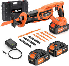Load image into Gallery viewer, Effortless Cutting with Cordless Brushless Saw: Includes 8 Blades &amp; Fast Charger
