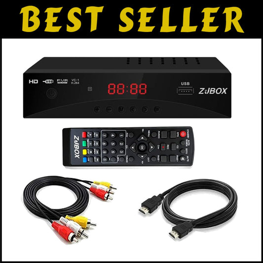 ATSC Digital TV Converter Box - 1080P HD with Recording & Playback Features