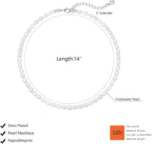 Load image into Gallery viewer, Dainty Pearl Choker Necklace - 4MM/6MM/8MM Adjustable Elegant Jewelry for Women