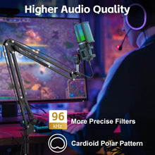 Load image into Gallery viewer, Unidirectional USB Gaming Microphone with Real-time Monitoring &amp; Accessories