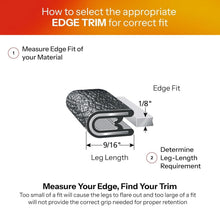 Load image into Gallery viewer, Durable PVC Edge Protector Trim - 1/8” Edge, Ideal for DIY Projects, 100’ Length