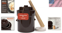 Load image into Gallery viewer, Versatile 1/2 Gallon Fermentation Crock Kit for Sauerkraut, Kimchi &amp; Pickles