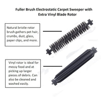 Load image into Gallery viewer, Electrostatic Carpet &amp; Floor Sweeper – Lightweight 9" with Extra Rubber Rotor