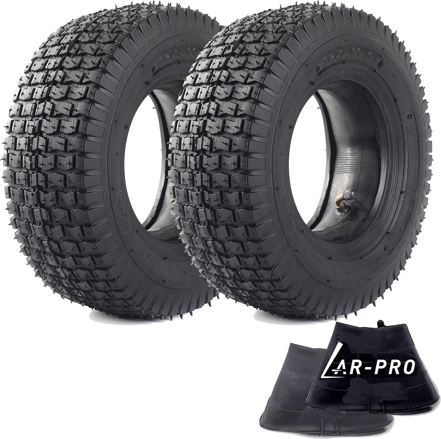 Robust 6-Inch Tire and Inner Tube Pair - Ideal for Dirt Quads & Wheelbarrows